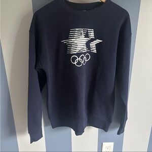 Heritage Olympic Sweatshirt Blue L LA 84 Reproduction Sweater Summer Winter
